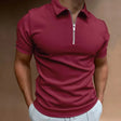 Poloshirt Heren Ritskraag Slim Fit Korte Mouw
