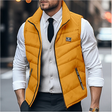 Gewatteerde Bodywarmer Heren Dun Opstaande Kraag