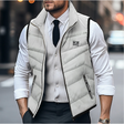 Gewatteerde Bodywarmer Heren Dun Opstaande Kraag