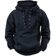 Vintage Hoodie Heren Veterkraag Kangoeroezak