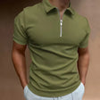 Poloshirt Heren Ritskraag Slim Fit Korte Mouw