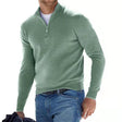 Gebreide Trui Heren Halfzip Opstaande Kraag