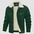 Corduroy Winterjas Heren Fleece Voering Teddy Kraag