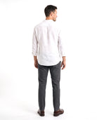 Twill overhemd met verstevigde boord Heren