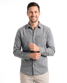 Denim overhemd met borstzakken Heren