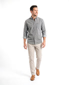 Denim overhemd met borstzakken Heren