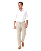 Linnen zomerbroek met elastische taille Heren