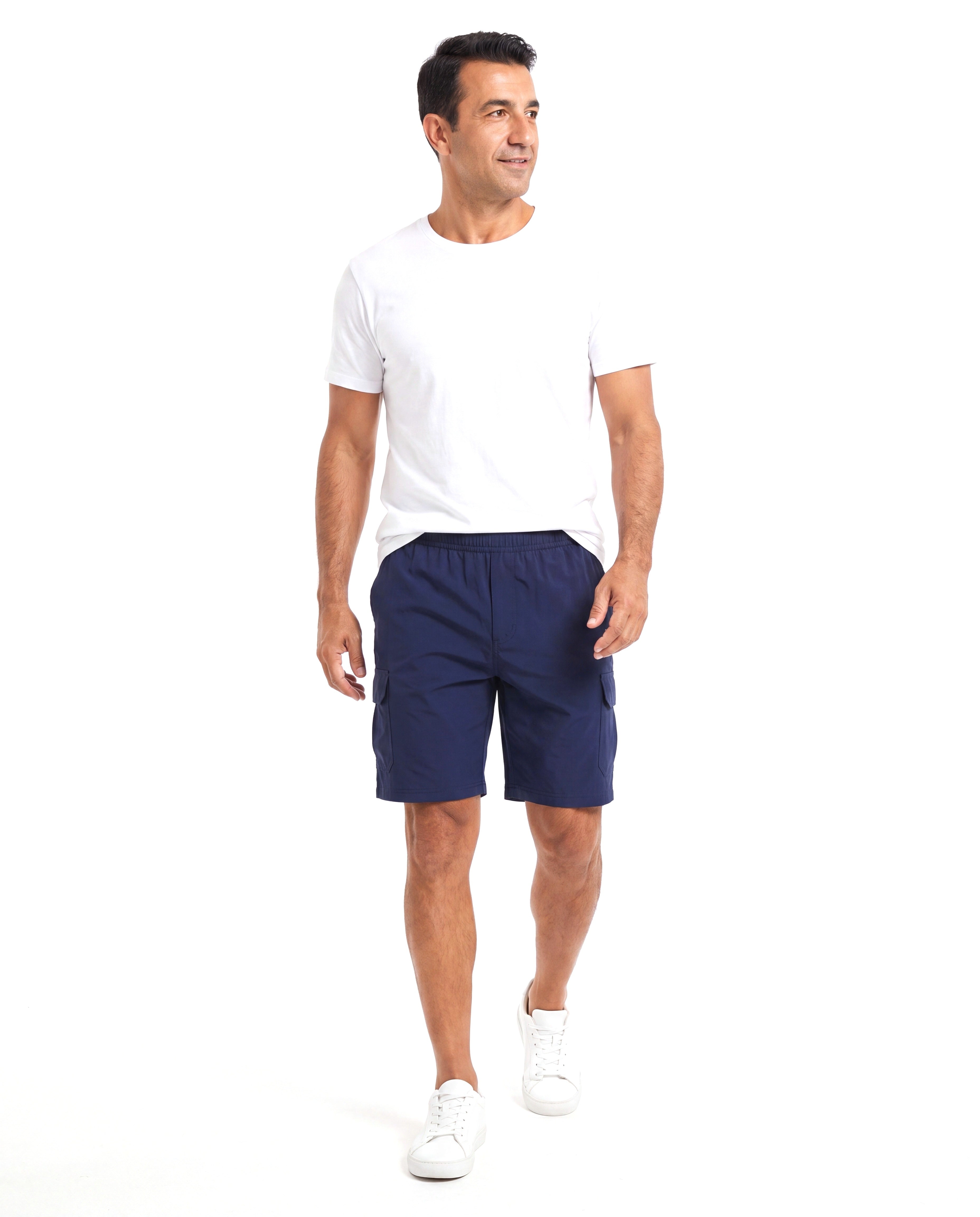 Sneldrogende cargo short met zakdetails Heren