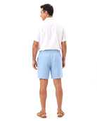 Linnen short met trekkoordtaille Heren
