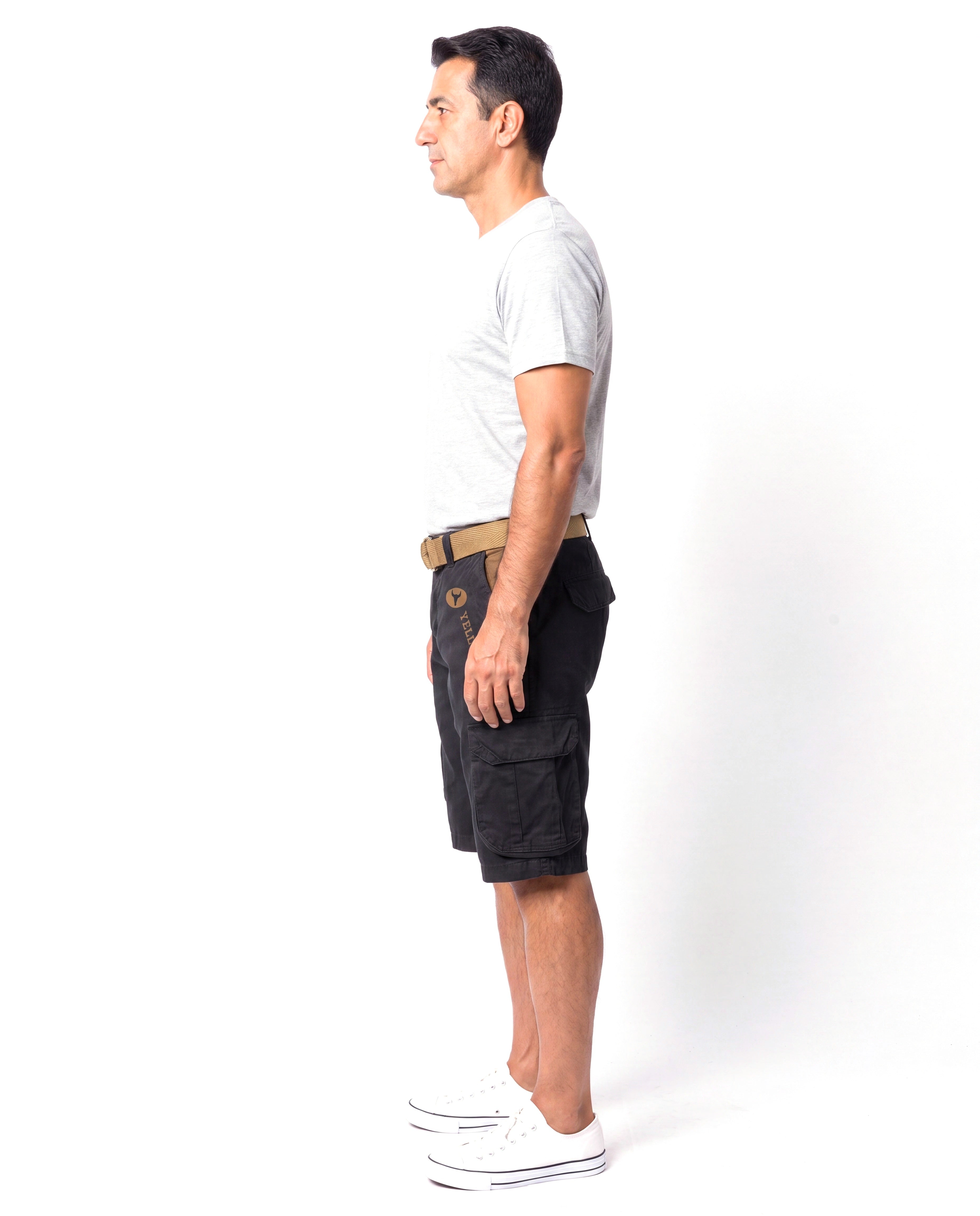 Katoenen cargo short met meerdere zakken Heren