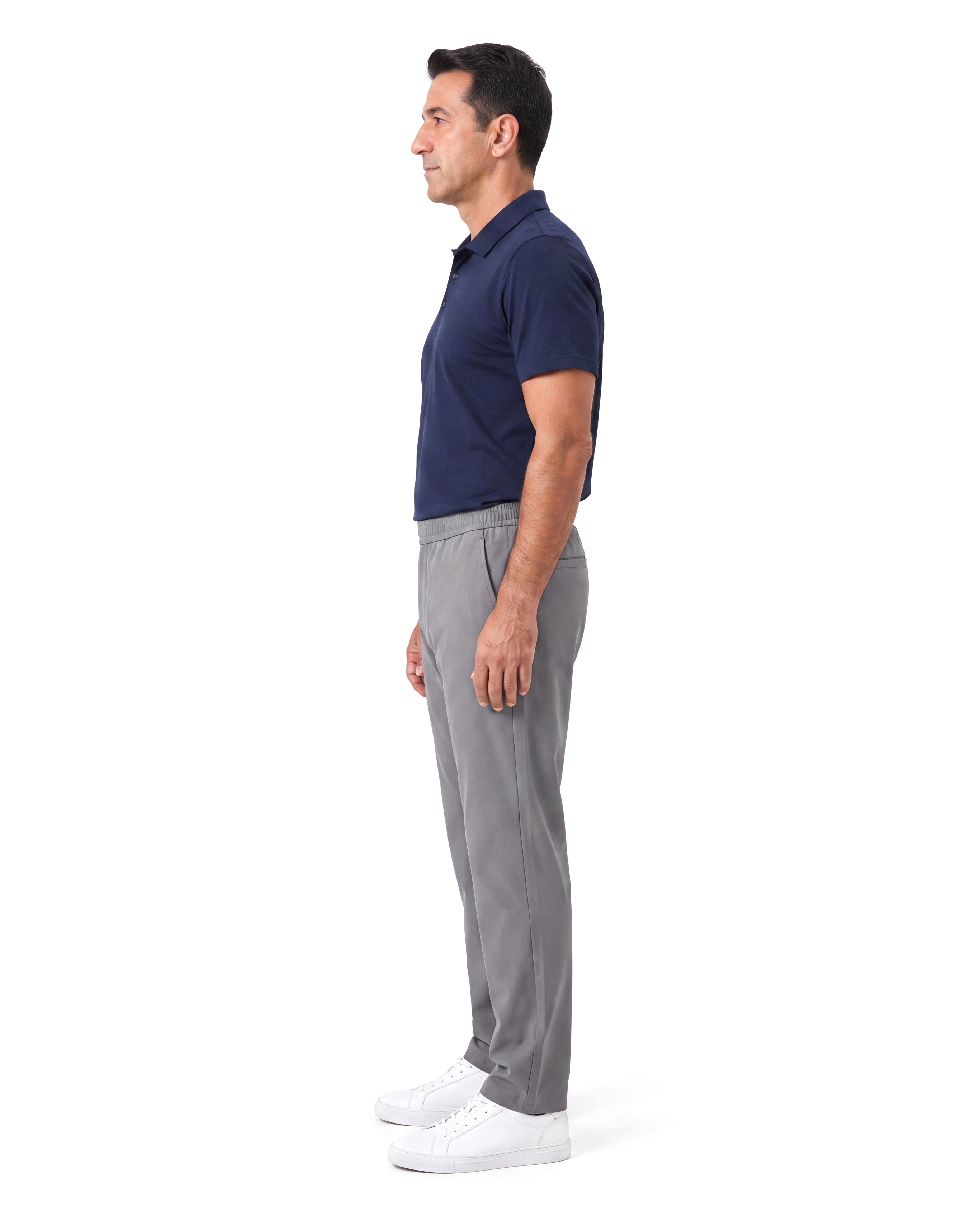 Stretchen sneldrogende broek met elastische band Heren