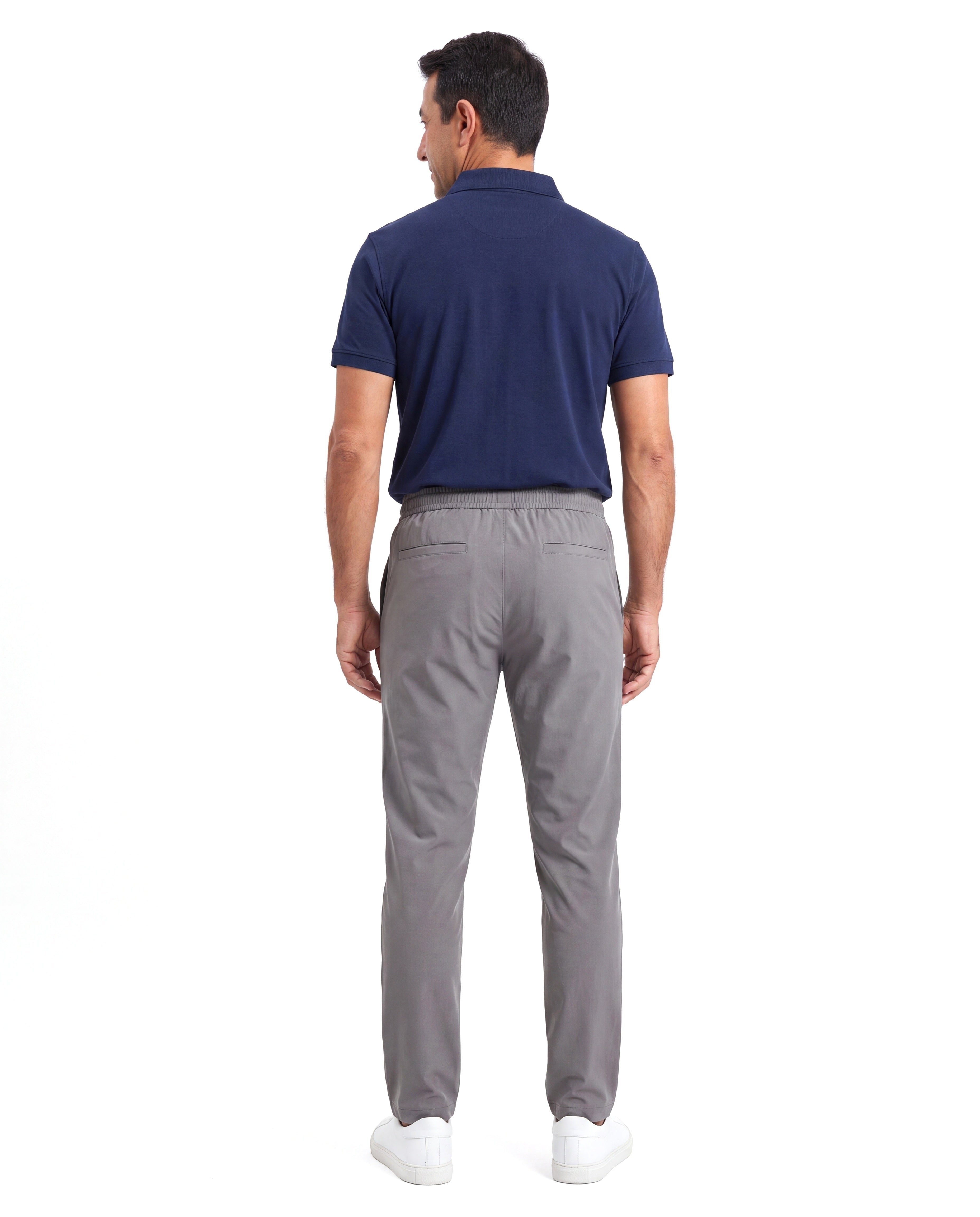 Stretchen sneldrogende broek met elastische band Heren