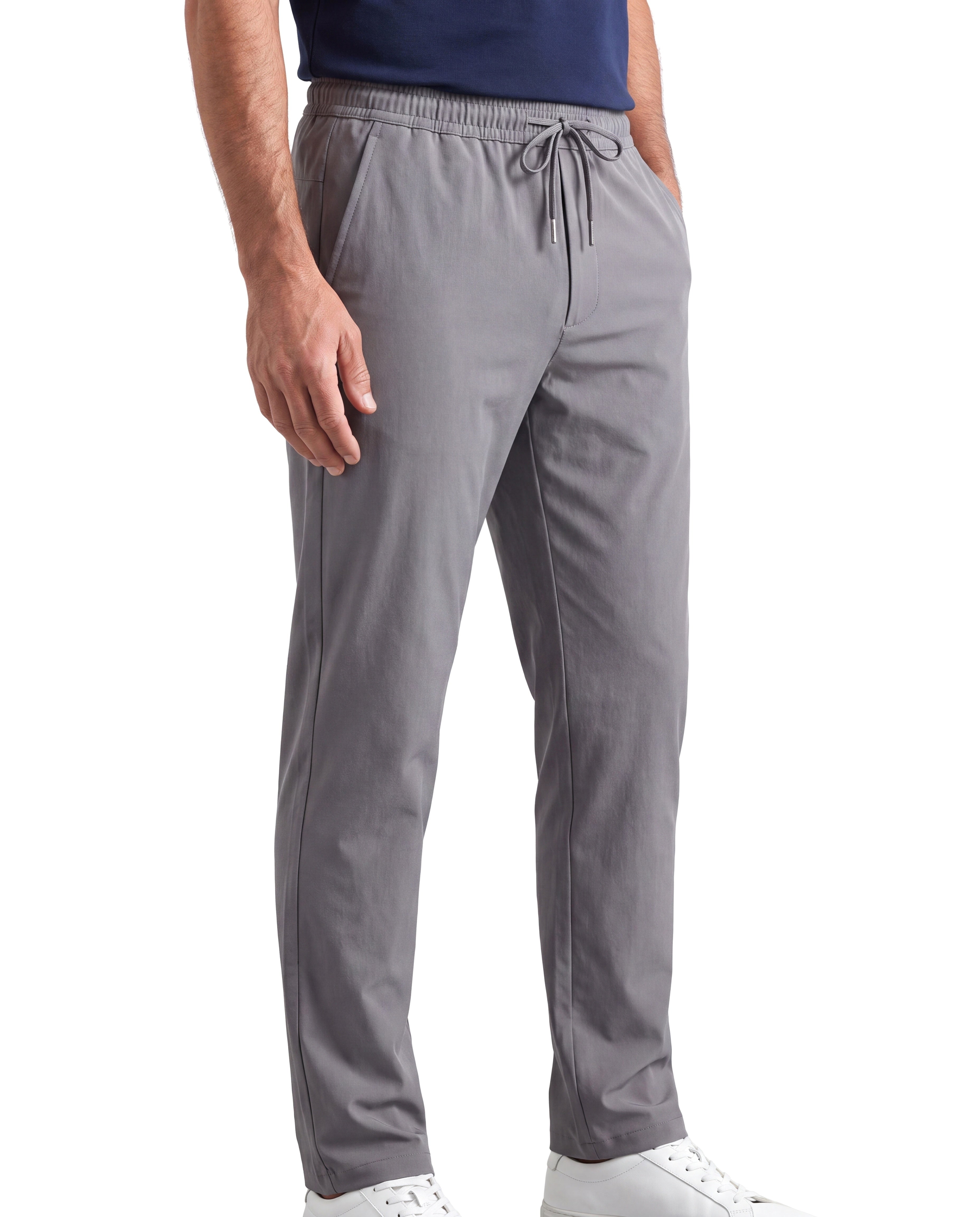 Stretchen sneldrogende broek met elastische band Heren