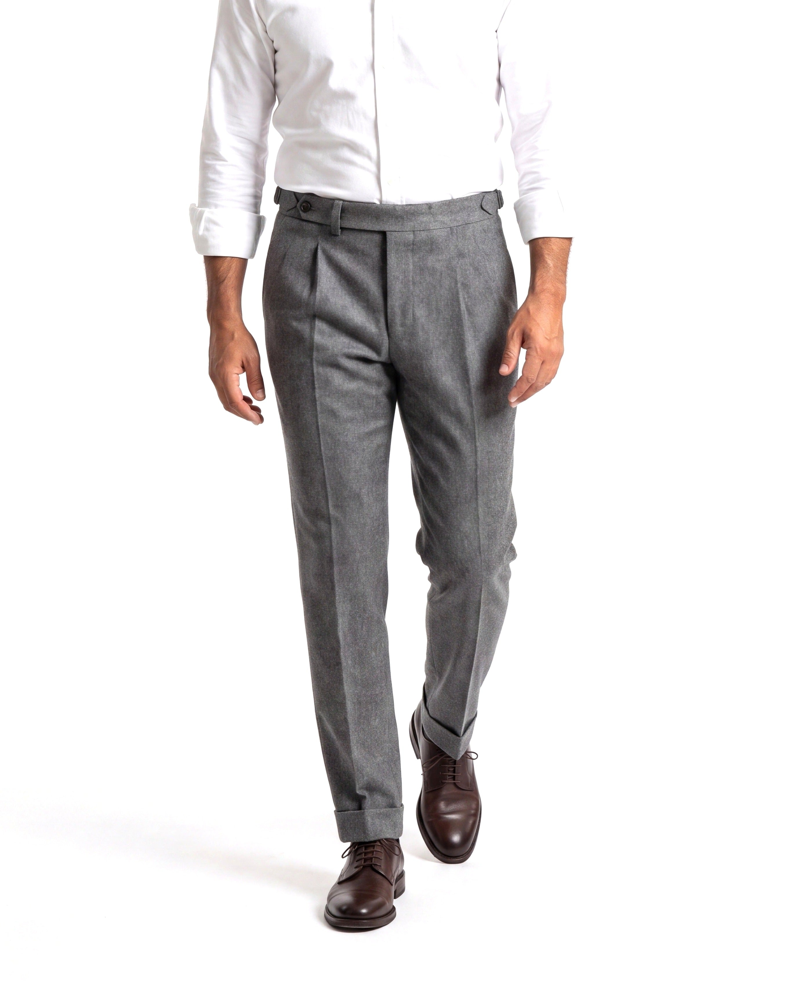 Tweed vrijetijdsbroek met comfortabele pasvorm Heren