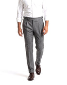 Tweed vrijetijdsbroek met comfortabele pasvorm Heren