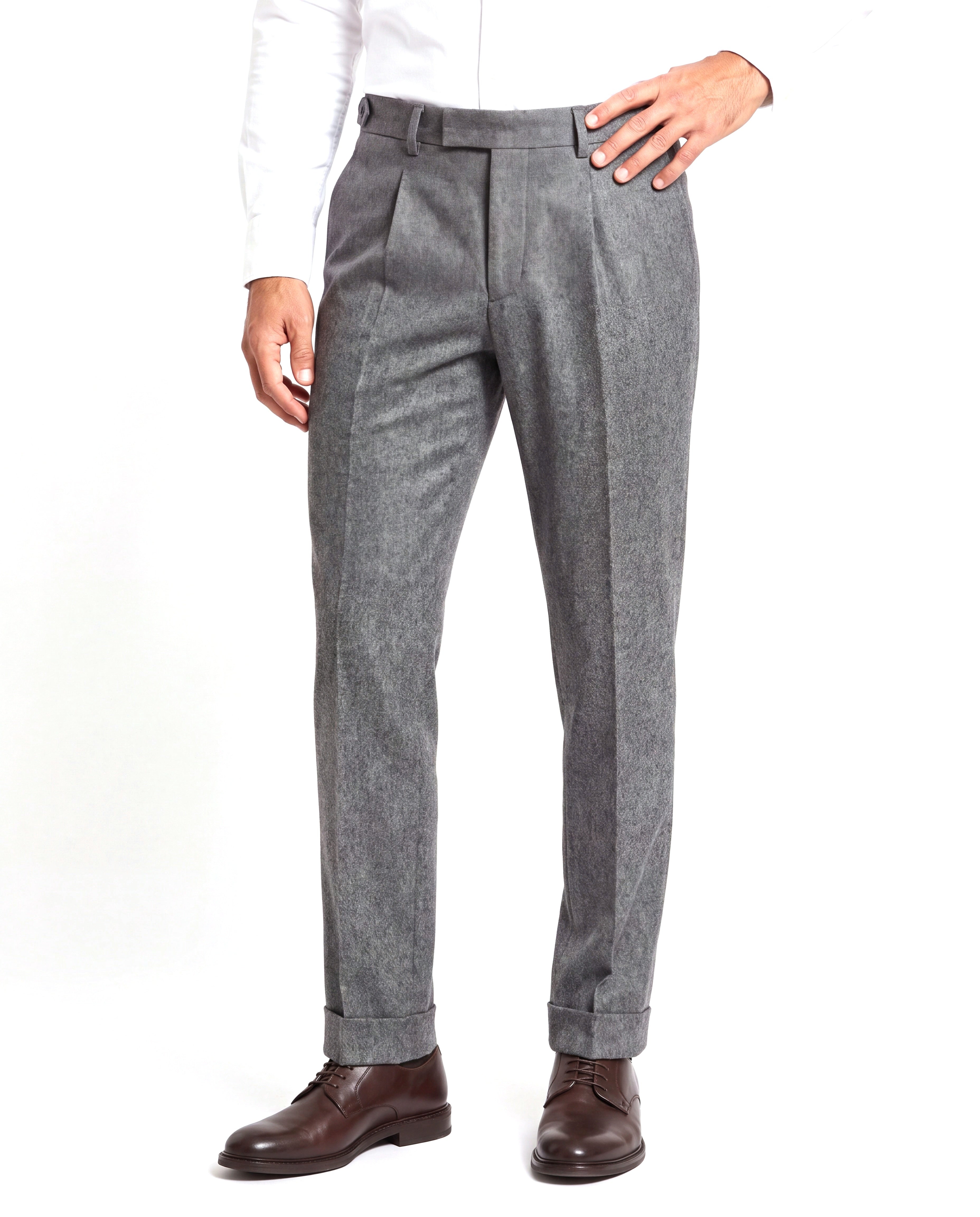 Tweed vrijetijdsbroek met comfortabele pasvorm Heren