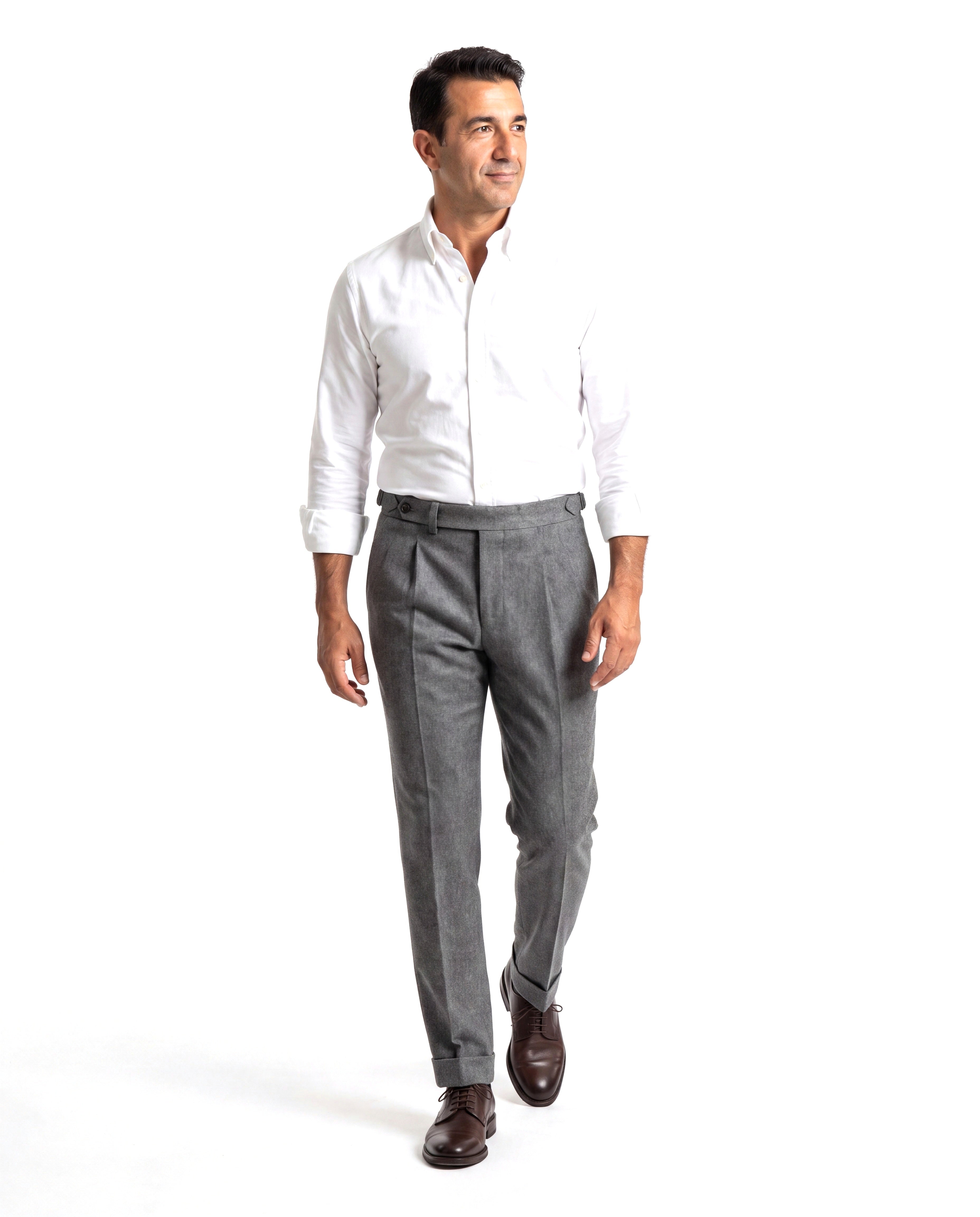 Tweed vrijetijdsbroek met comfortabele pasvorm Heren