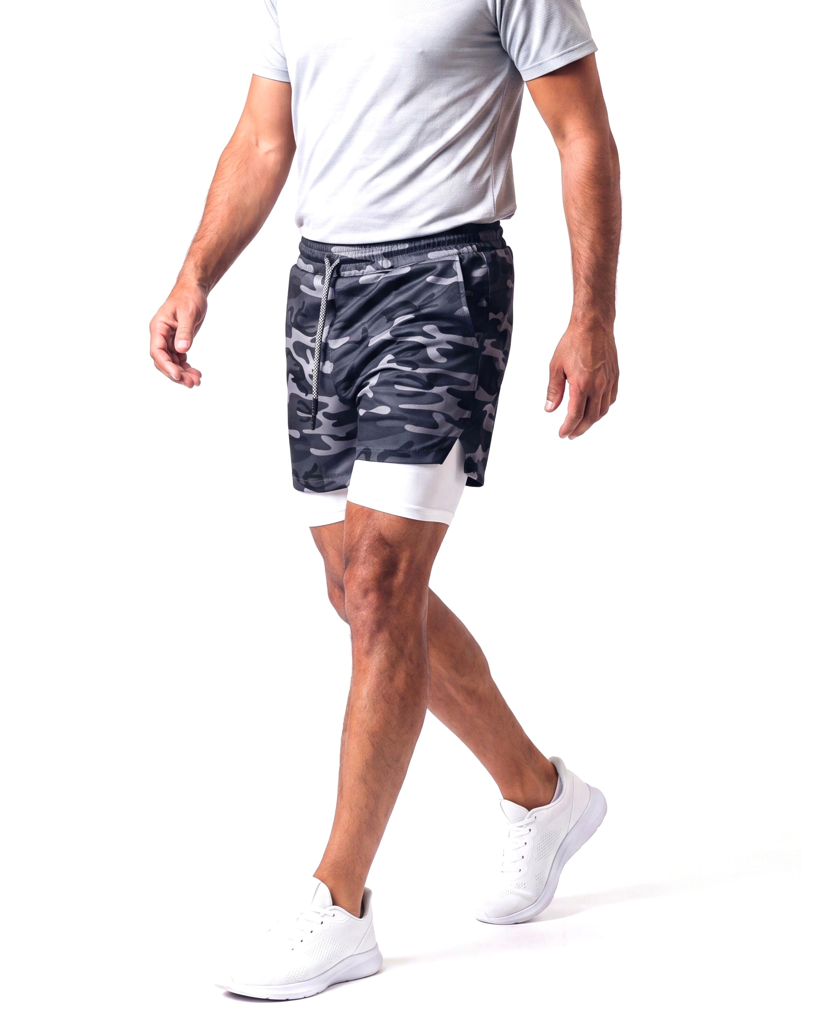 Sportieve short met 2-in-1 constructie Heren