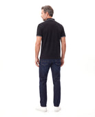 Katoenen polo met contrastbies Heren