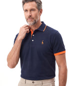 Katoenen Polo Slim Fit met Korte Mouw Heren