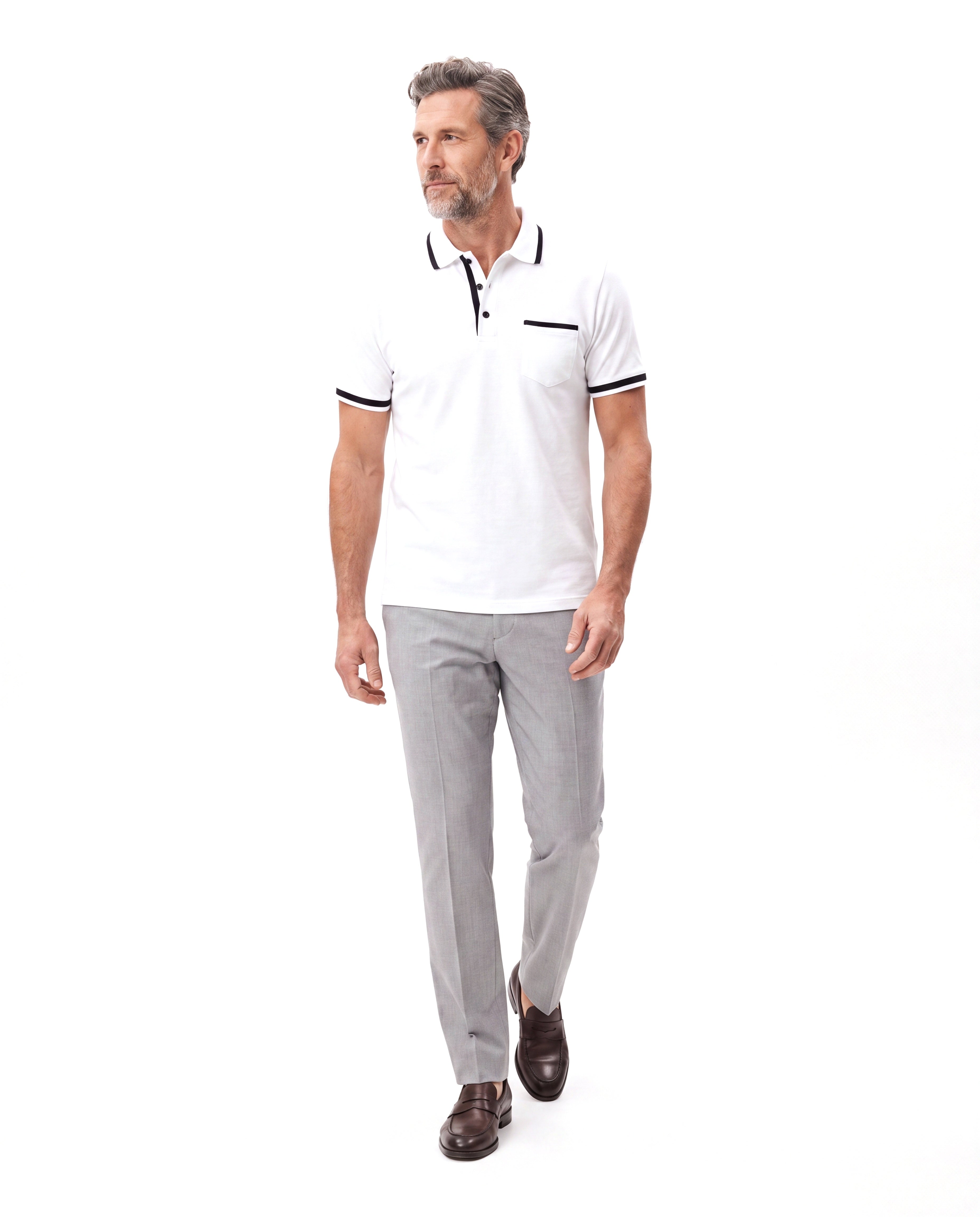 Katoenen polo met slim fit pasvorm Heren
