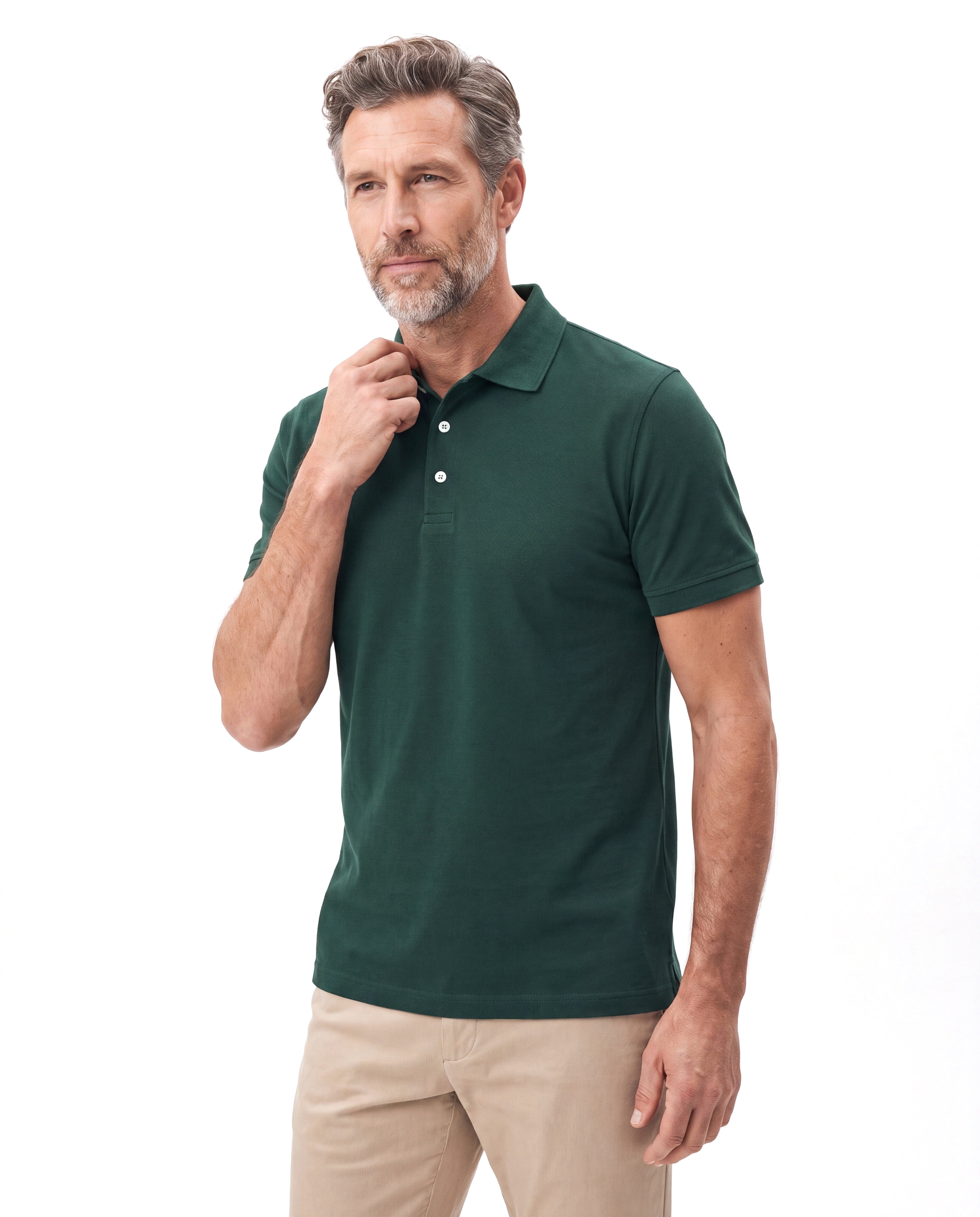 Katoenen poloshirt met fijne piqué structuur Heren