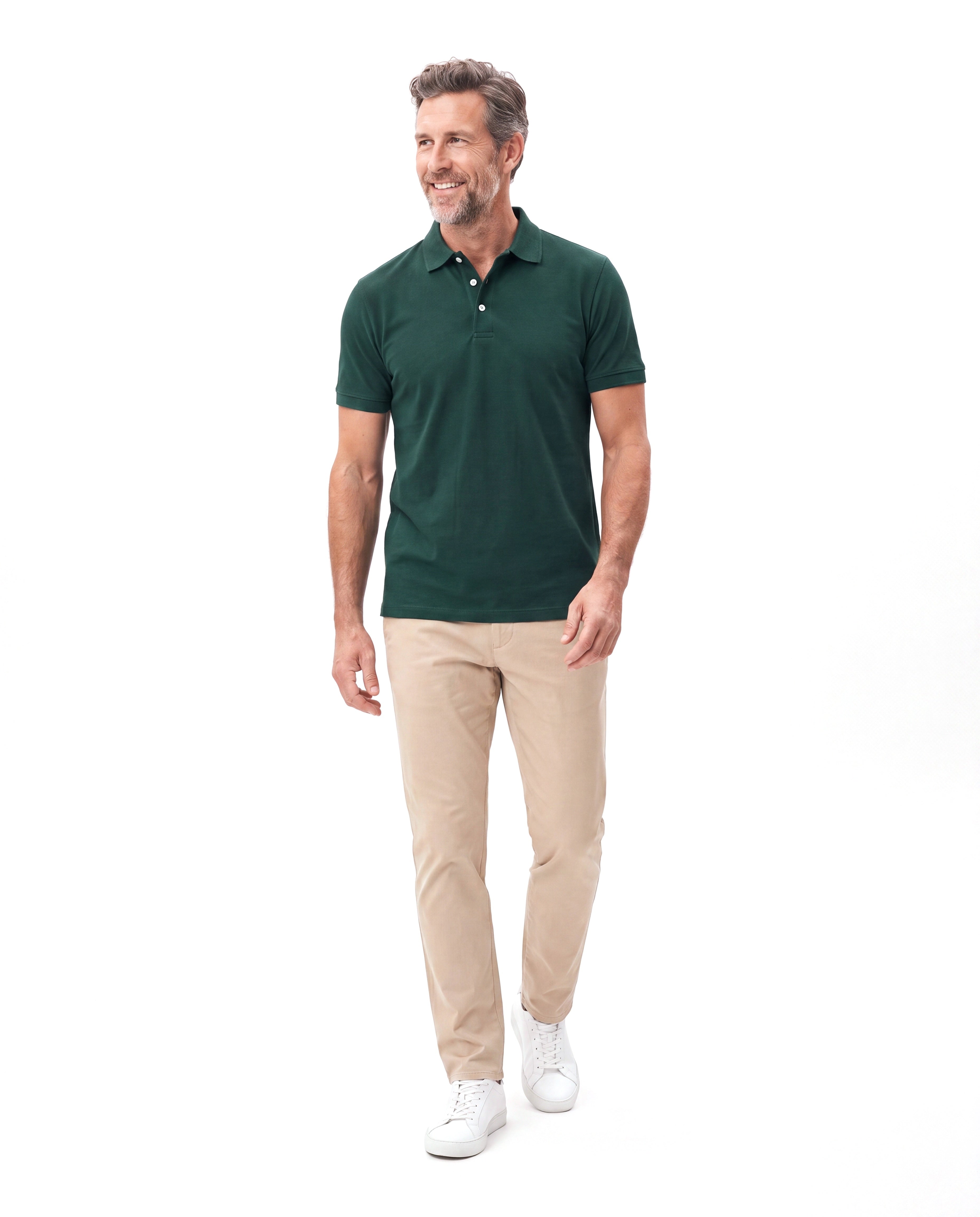 Katoenen poloshirt met fijne piqué structuur Heren