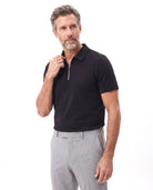 Katoenen polo met ritssluiting Heren