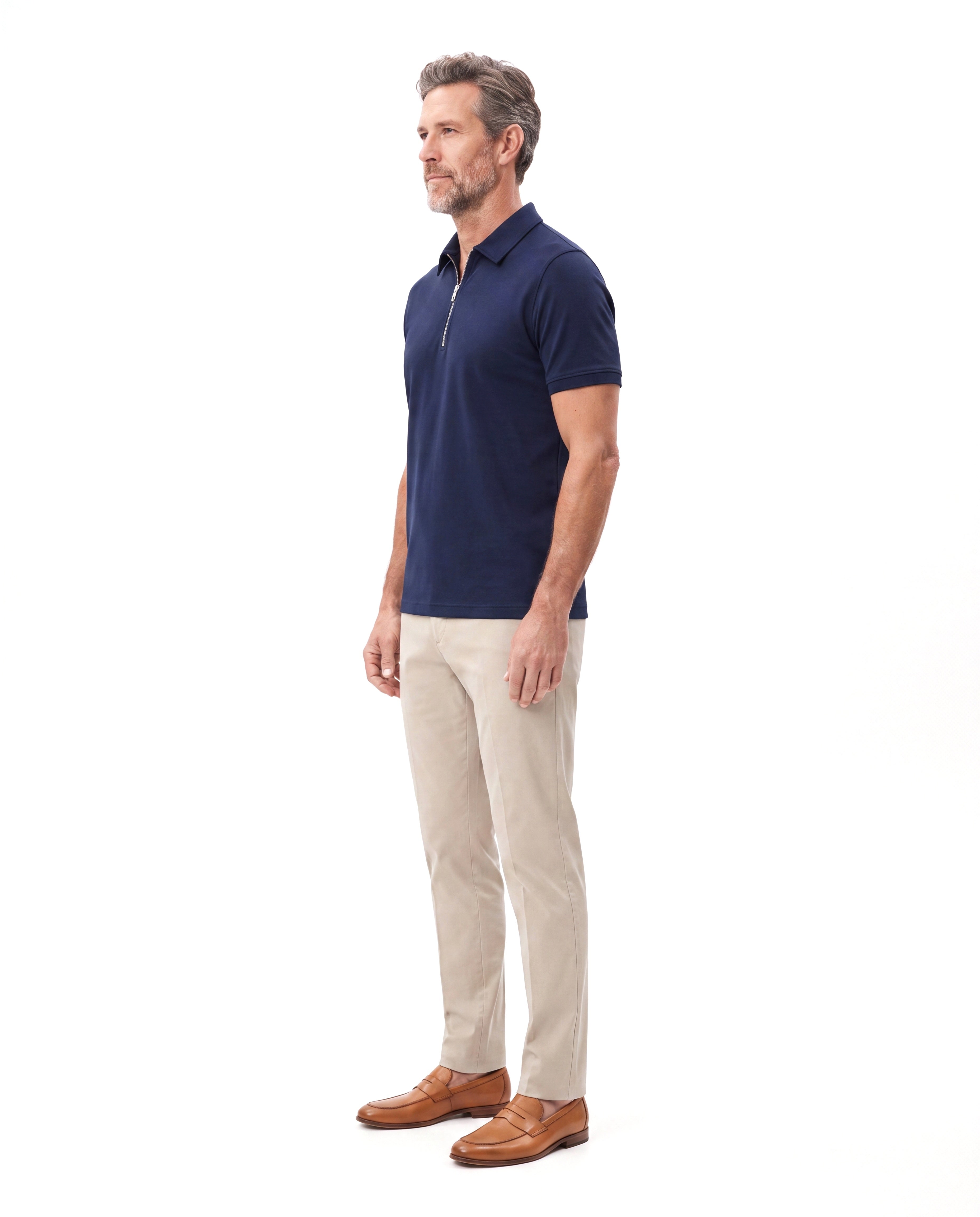 Luxe polo met ritssluiting Heren