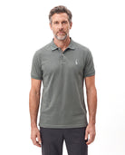 Piqué polo met contrastbies Heren