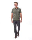 Piqué polo met contrastbies Heren