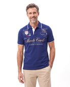 Katoenen polo met printdetail Heren