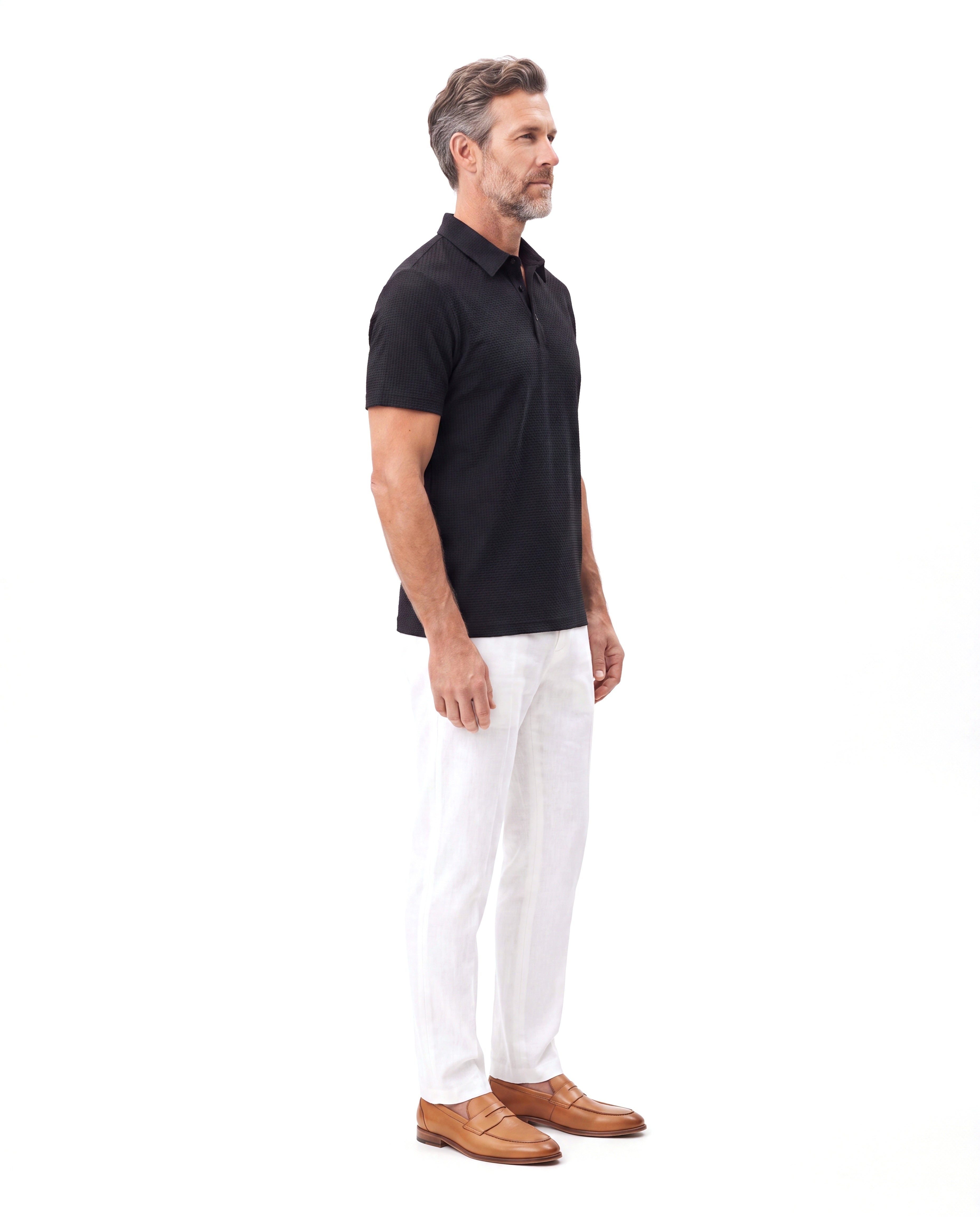 Kreukvrije polo met stretch comfort Heren
