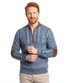 Fijngebreide sweater met halfzip detail Heren