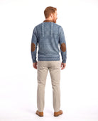 Fijngebreide sweater met halfzip detail Heren