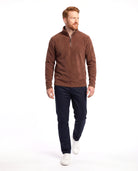 Fleece trui met halfzip Heren