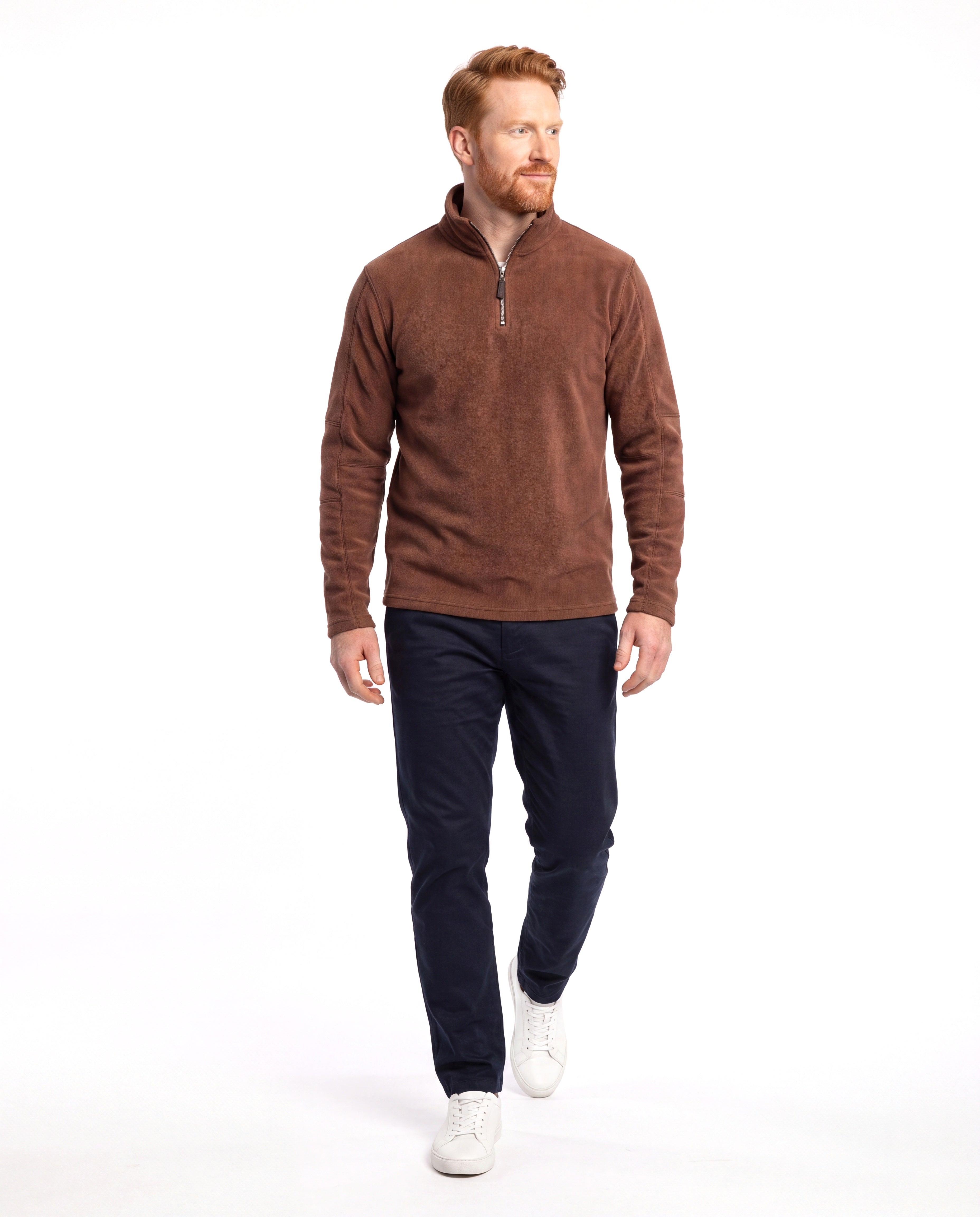 Fleece trui met halfzip Heren