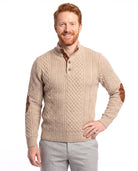 Gebreide winterpullover met verhoogde boord Heren