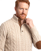 Gebreide winterpullover met verhoogde boord Heren
