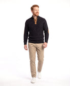 Gebreide trui met warme fleece voering Heren