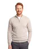 Fijngebreide trui met halfzip Heren