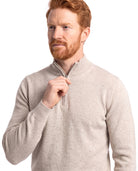 Fijngebreide trui met halfzip Heren