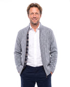 Gebreid vest met structuurpatroon Heren
