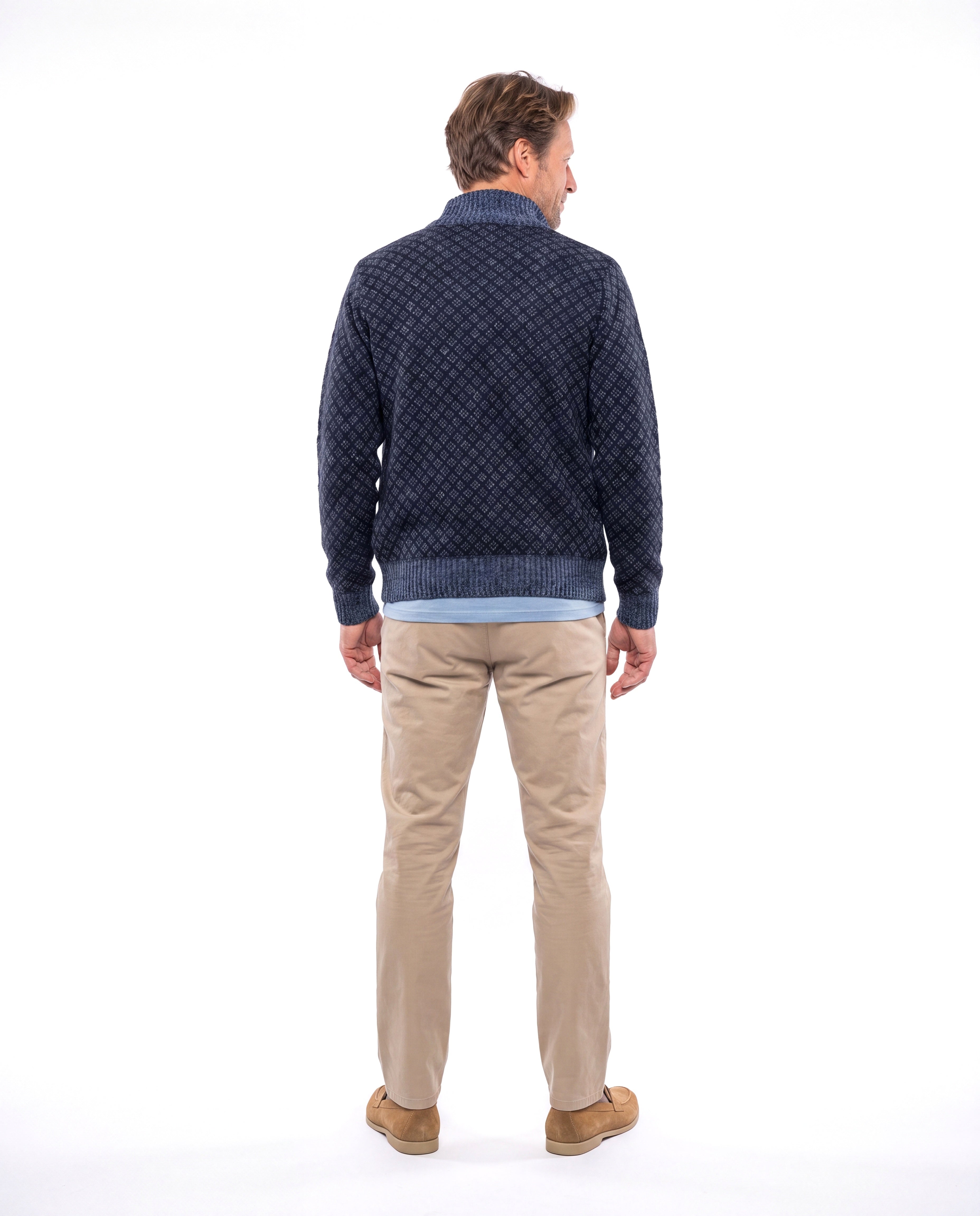 Fijngebreid vest met knoopsluiting Heren