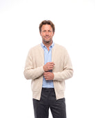 Gebreid vest met contrasterende steken Heren