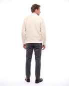 Gebreid vest met contrasterende steken Heren