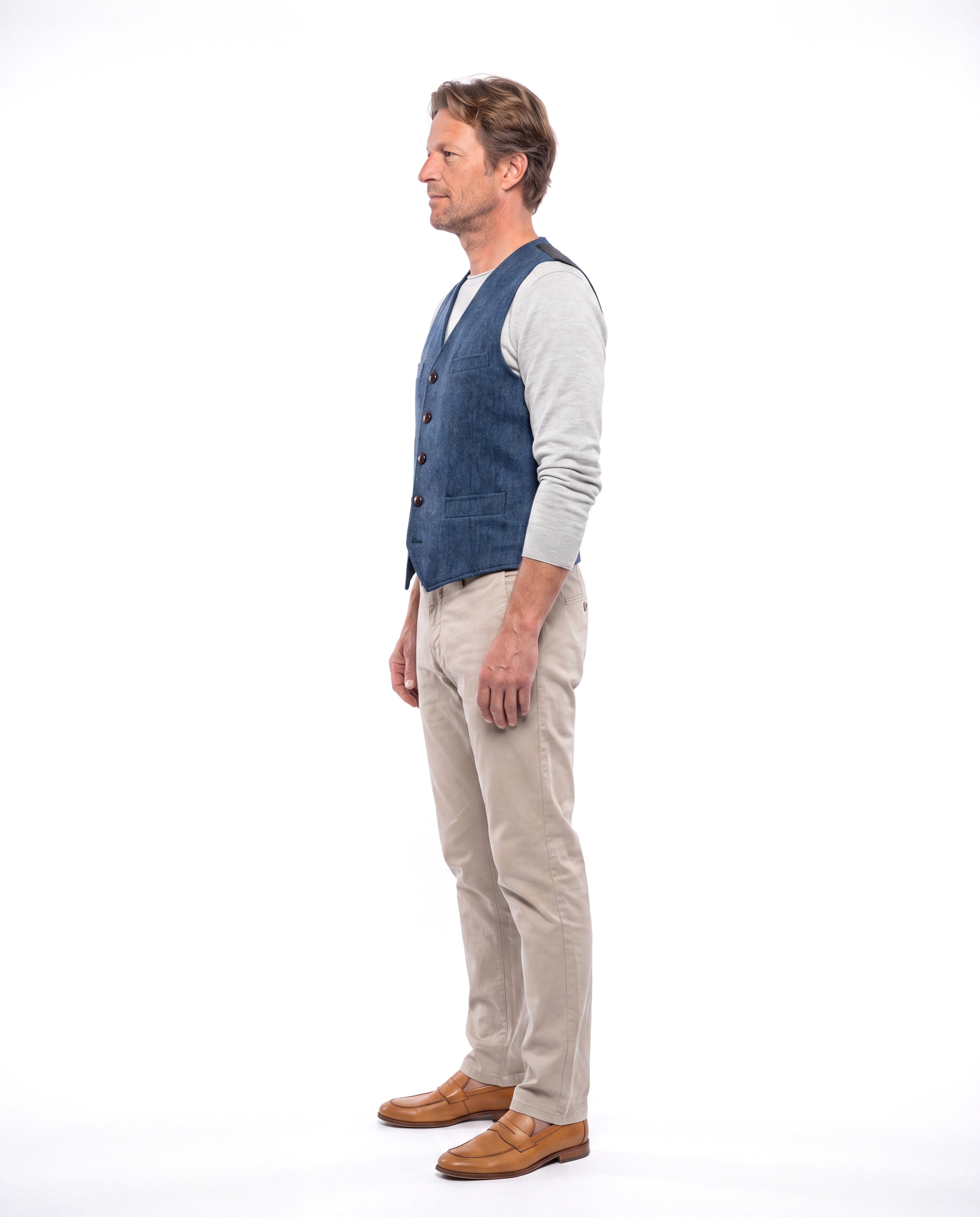 Gebreid gilet met ritssluiting Heren