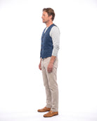 Gebreid gilet met ritssluiting Heren