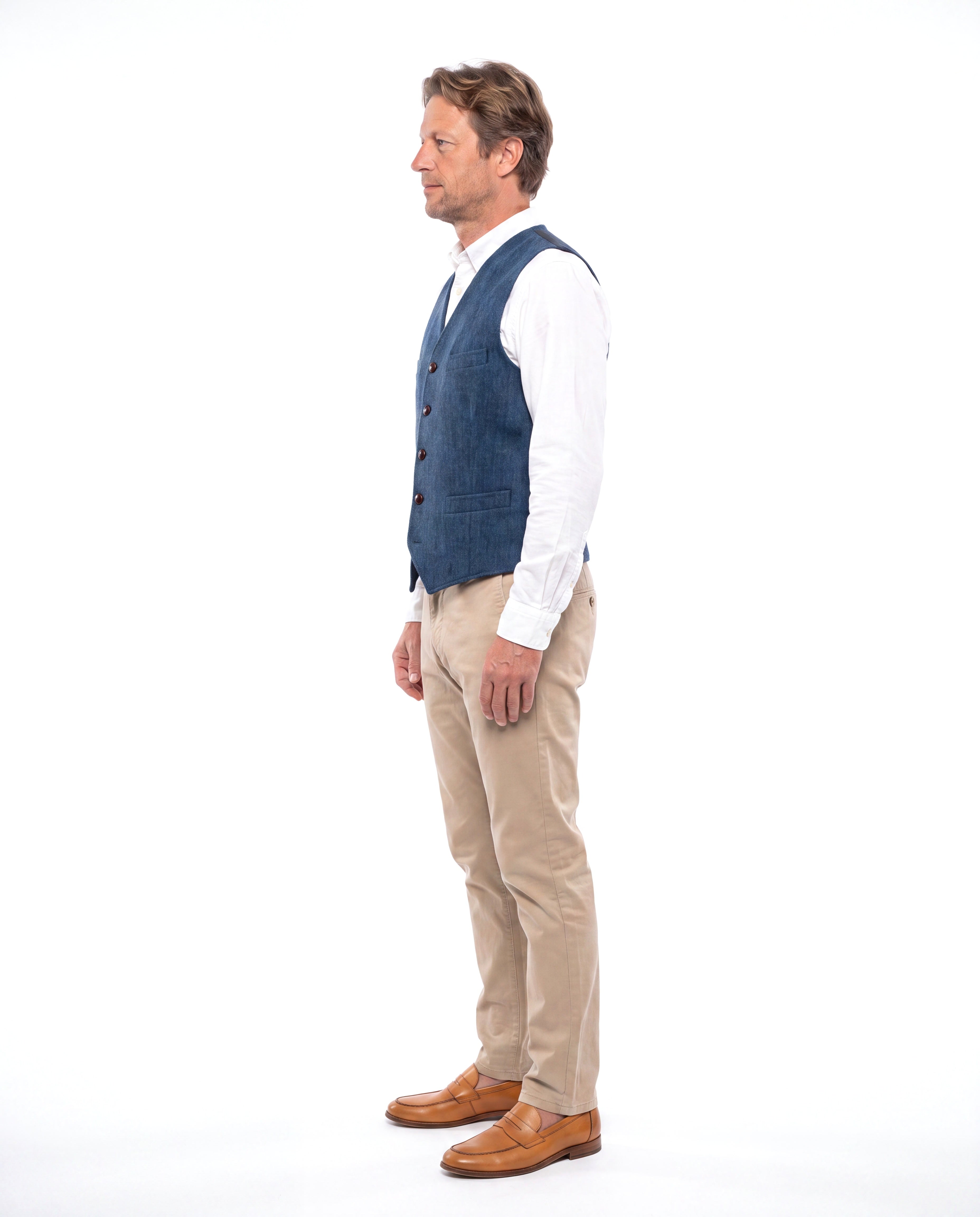 Gebreid gilet met knoopsluiting Heren
