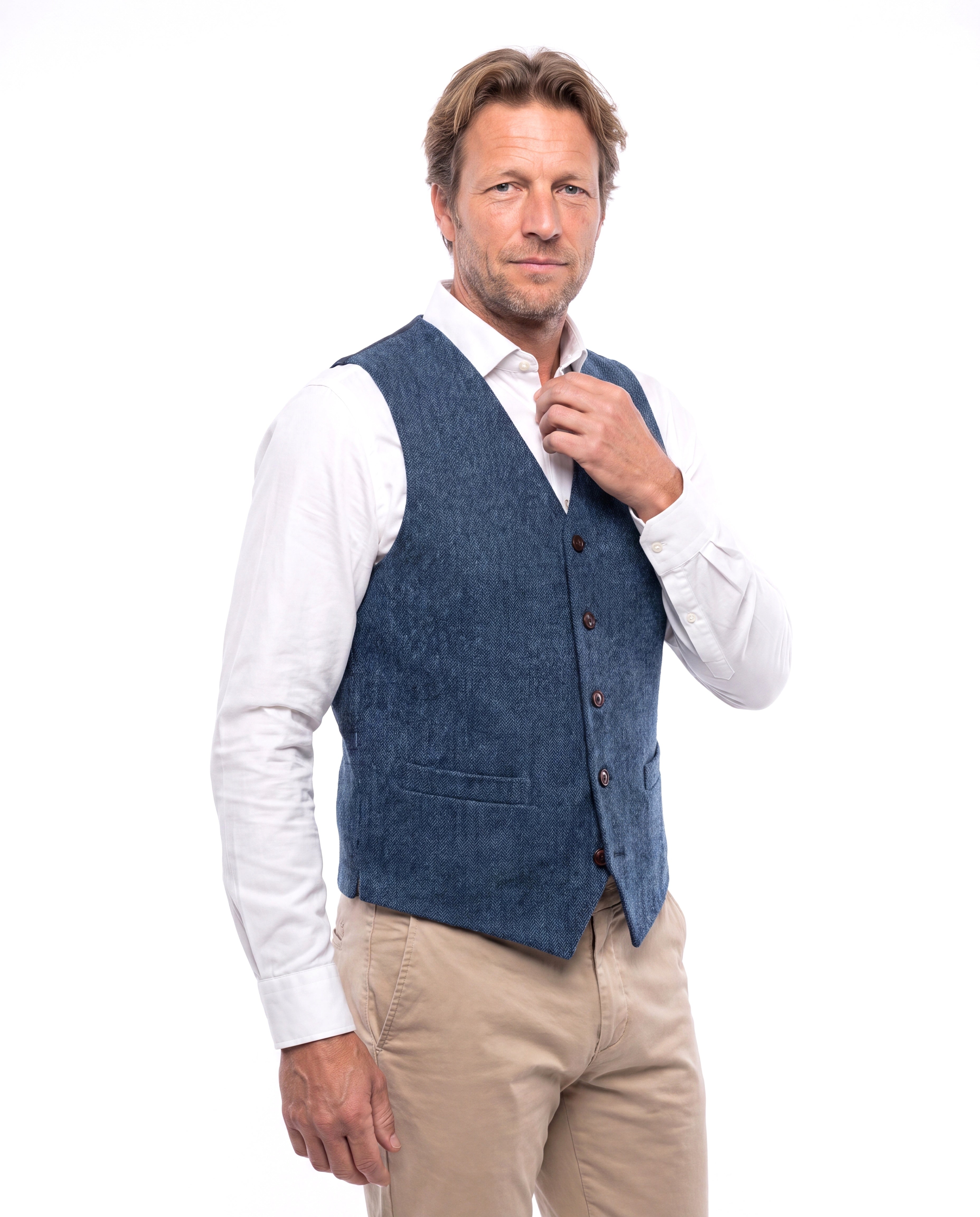 Gebreid gilet met knoopsluiting Heren